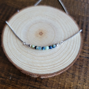 Chrysocolla Faceted Crystal Dainty Choker, Necklace or Bracelet
