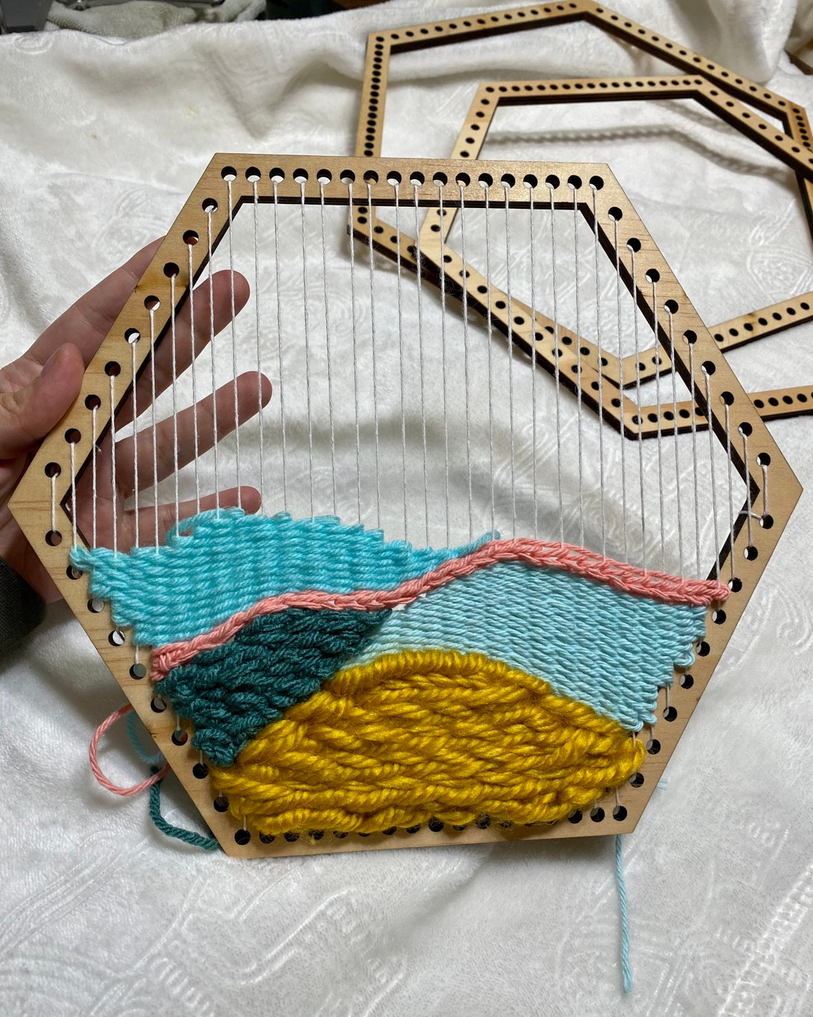 Hexagon Looms For DIY Weaving l Modern Weaving l Shape Looms Etsy