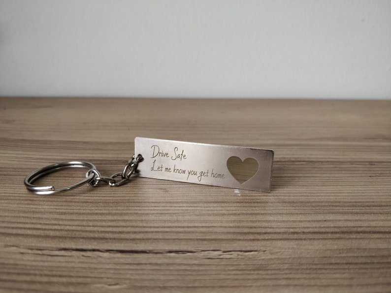 Custom Keychain Personalized Keychain Writing Keychain Engraved Keychain Mens Monogram Keychain Gift for Boyfriend Gift for Husband