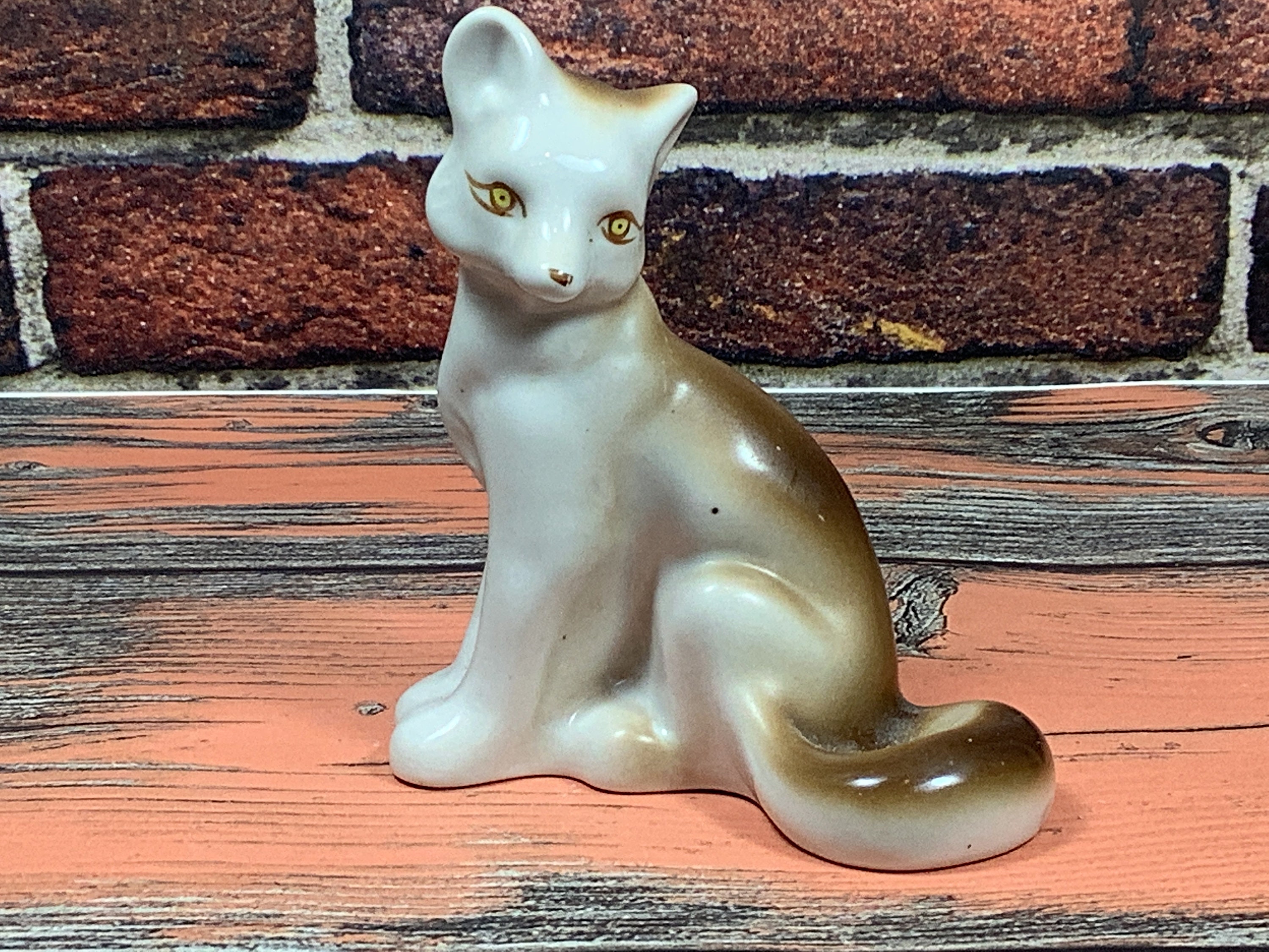 Porcelain figurine Fox Polonsk art ceramics plant ZHK Etsy