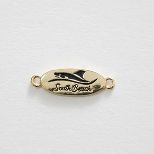 Gold Bar Connector Charms,18K Gold Filled Bar Pendant,Rectangle Charm Bracelet Necklace for DIY Jewelry Making Supply