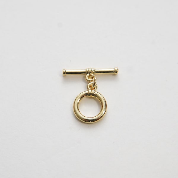18K Gold Toggle Clasp, Gold OT Clasp Fancy Design OT Clasp Bulk Supply for Bracelet Necklace Component