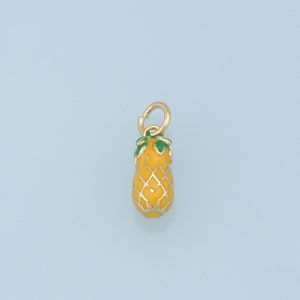 Cute Fruit Charms,18K Gold Filled Enamel Fruit Pendant,Kawaii Charm Bracelet Necklace for DIY Jewelry Making Supply