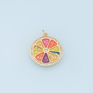 Breloques citron or, pendentif citron couleur or 18 carats, collier bracelet à breloques fruits pour la fabrication de bijoux à bricoler soi-même