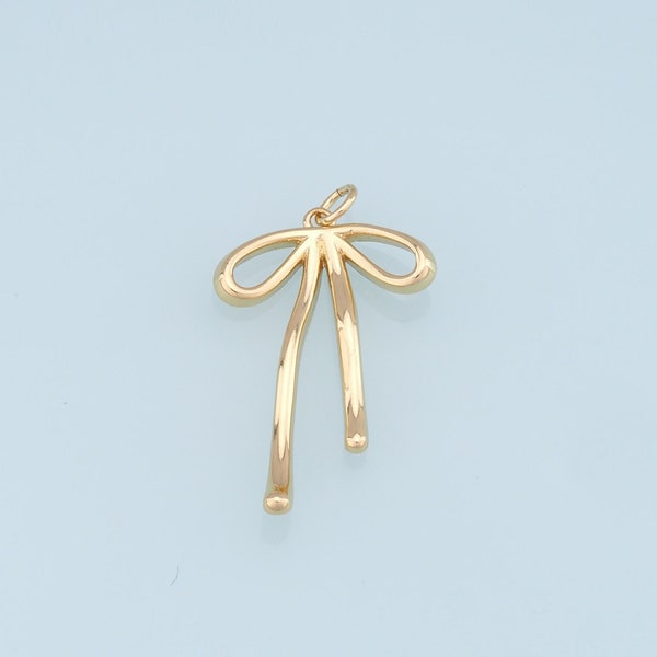 Gouden strikbedels, 18K gold filled strikhanger, vlinderdas bedelarmband ketting voor het maken van doe-het-zelf sieraden