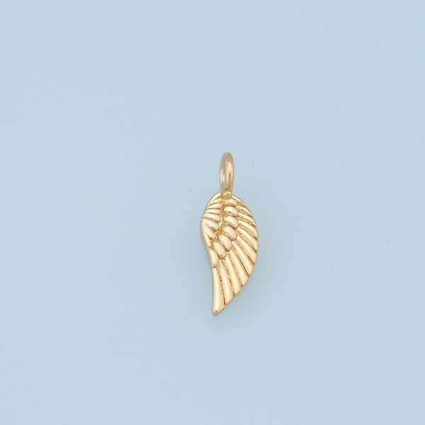 Gold Wings Charms,18K Gold Filled Wings Pendant,angel wings Charm Bracelet Necklace for DIY Jewelry Making Supply