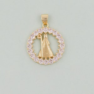Gold virgin mary Charms,18K Gold Filled virgin mary Pendant,virgin mary Charm Bracelet Necklace for DIY Jewelry Making Supply