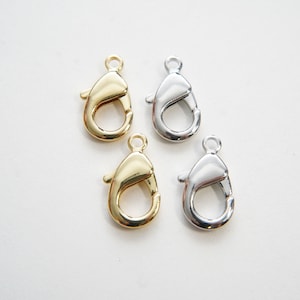 Gold Necklace Clasp,18K Gold Filled Lobster Clasp Gold Lobster Claw for DIY Jewelry Finding Necklace Bracelet