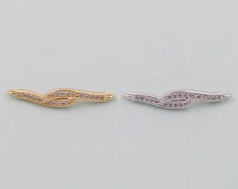 Gold Wave Charms, 18K Gold gefüllt Welle Anhänger, Welle Charme Armband Halskette für DIY Schmuckherstellung machen Versorgung
