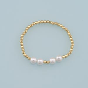 Bracciale con perline in oro, bracciale con perle riempite in oro 18 carati, bracciale regolabile semilavorato, braccialetti semilavorati, braccialetti per la creazione di gioielli