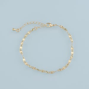 Catena regolabile in oro, bracciale ovale riempito in oro 18 carati, braccialetti semilavorati, braccialetti per la creazione di gioielli