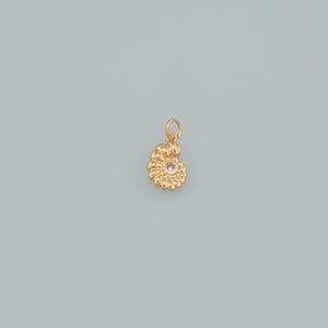 Gold Shell Charms,18K Gold Filled Conch Pendant,Conch Shell Charm Bracelet Necklace for DIY Jewelry Making Supply