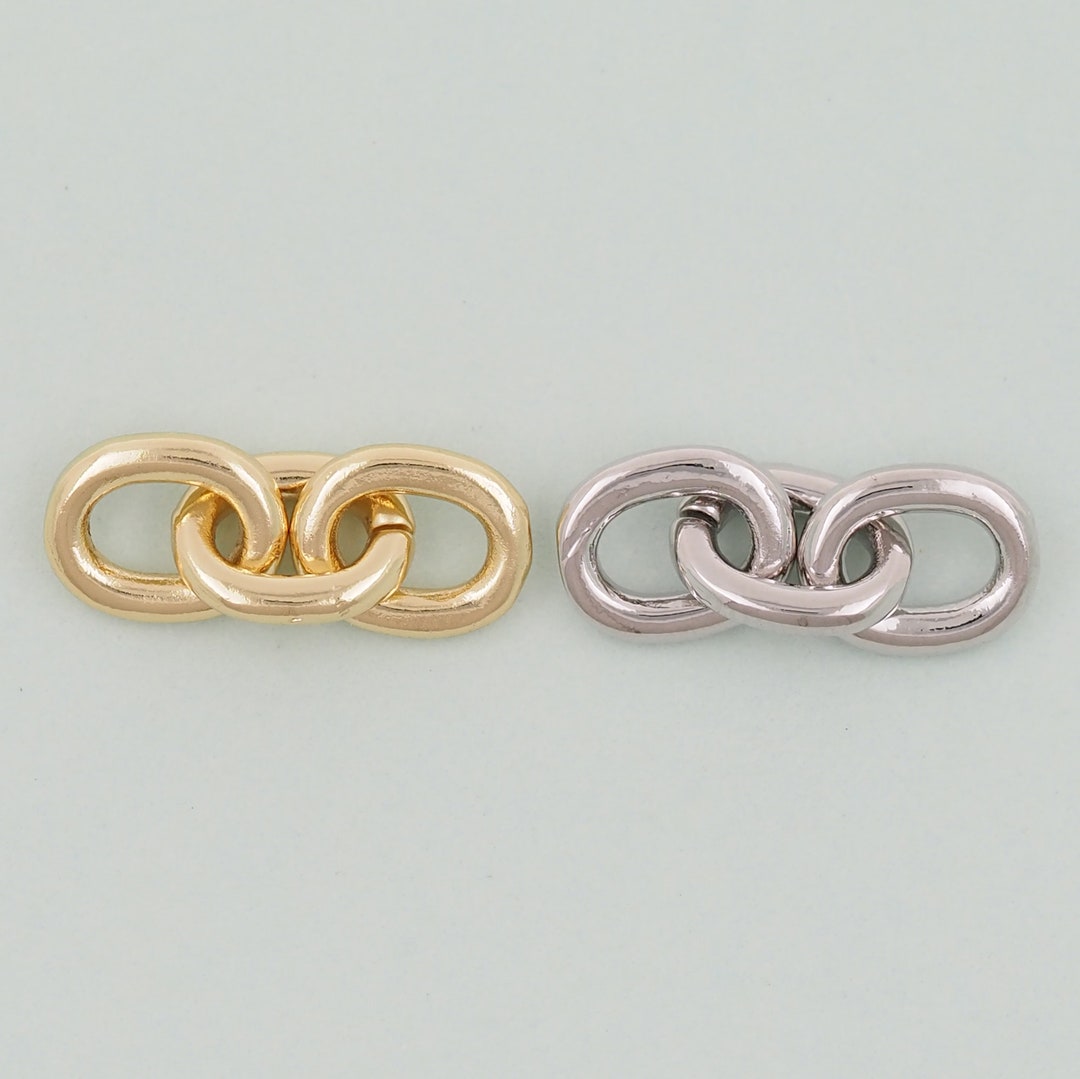 18K Gold Filled Three Oval Chain Links Foe DIY Jewelry Necklace ...