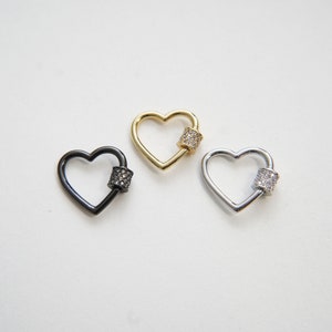18K Gold Filled Heart Carabiner Clasp,Buckle Clasp,Carabiner Screw Clasp,Turnbuckle,for DIY Jewelry