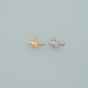 Pingente de pássaro com pingente de ouro 18K, pulseira com pingente de pássaro para fabricação de joias faça você mesmo