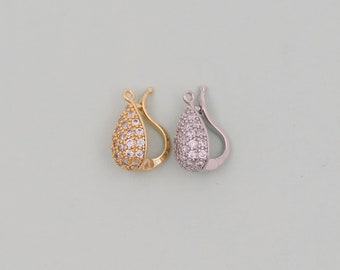 Gold teardrop Charms,18K Gold Filled teardrop Pendant Charm Bracelet Necklace for DIY Jewelry Making Supply
