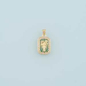 Gold Palm Tree Charms,18K Gold Filled Palm tree Pendant,Enamel coconut tree Charm Bracelet Necklace for DIY Jewelry Making Supply