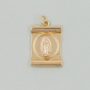 Gold virgin mary Charms,18K Gold Filled virgin mary Pendant,virgin mary Charm Bracelet Necklace for DIY Jewelry Making Supply