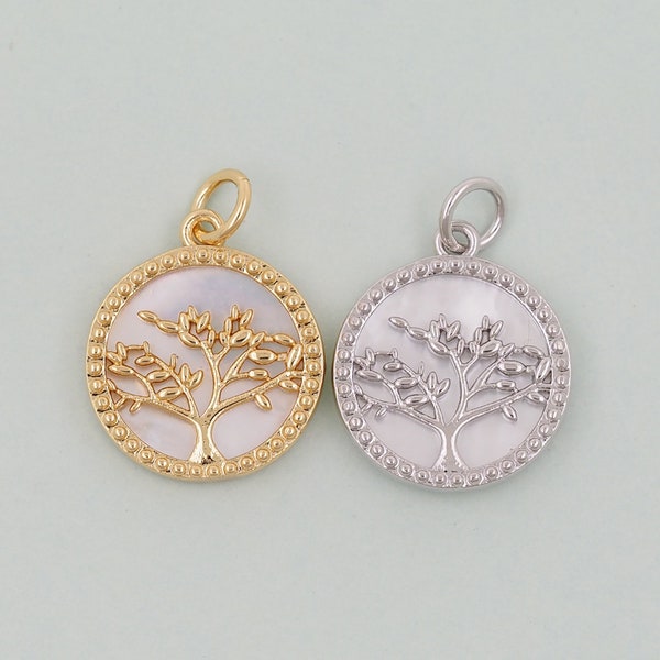 Gold tree of Life Charms,18K Gold Filled tree of Life Pendant,Silver tree of Life Charm Bracelet Necklace for DIY Jewelry Making Supply