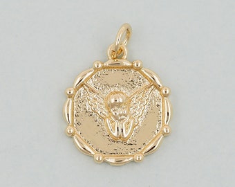 Gouden engelenbedels, 18 kt gold filled engelenhanger, engel bedelarmband ketting voor het maken van sieraden: