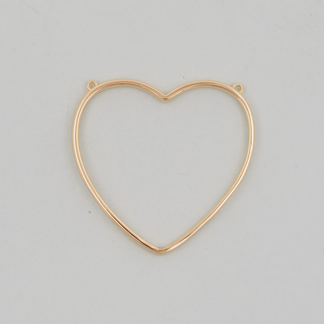 Gold Heart Charms,18k Gold Filled Heart Pendant,heart Charm Bracelet ...
