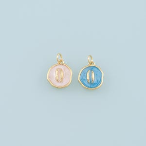 Gold Conch Charms,18K Gold Filled Shell Pendant,Enamel Conch Shell Charm Bracelet Necklace for DIY Jewelry Making Supply