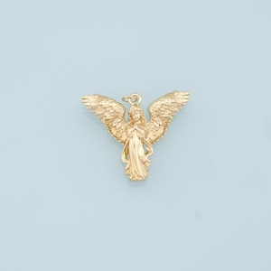 Gold Angel Charms,18K Gold Filled Angel Pendant,Angel Charm Bracelet Necklace for DIY Jewelry Making Supply