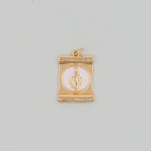 Gold virgin mary Charms,18K Gold Filled virgin mary Pendant,virgin mary Charm Bracelet Necklace for DIY Jewelry Making Supply