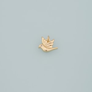 Pingente de pássaro com pingente de ouro 18K, pulseira com pingente de pássaro para fabricação de joias faça você mesmo