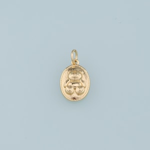 Gold Teddy Bear Charms,18K Gold Filled Teddy Bear Pendant,Cute Bear Charm Bracelet Necklace for DIY Jewelry Making Supply