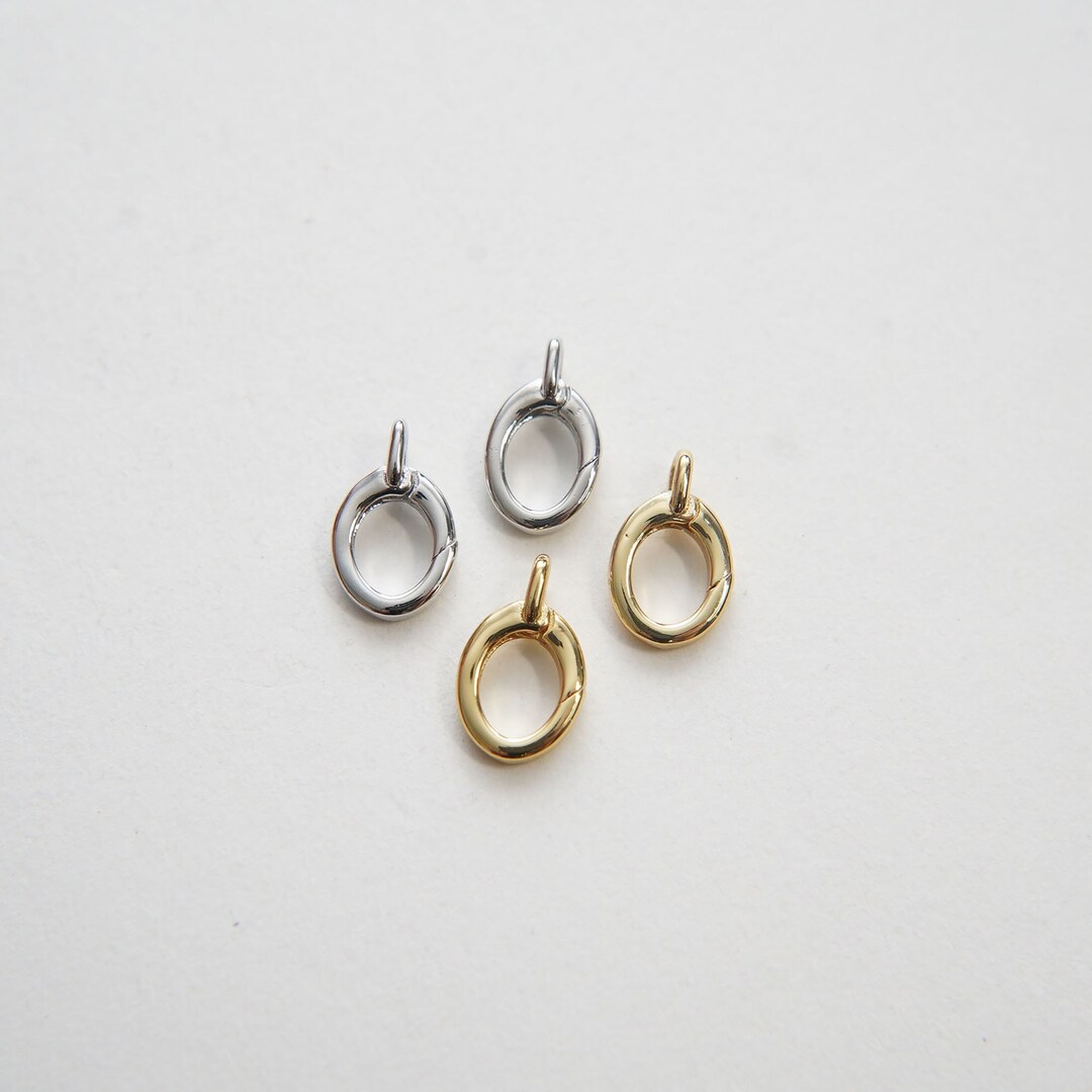 18K Gold Filled Oval Carabiner Clasp,buckle Clasp,carabiner Push Clasp ...