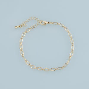 Catena regolabile in oro, bracciale ovale riempito in oro 18 carati, braccialetti semilavorati, braccialetti per la creazione di gioielli