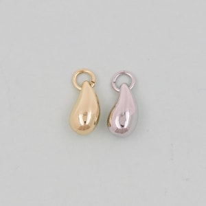 Gold Teardrop Charms,18K Gold Filled teardrop Pendant,teardrop Charm Bracelet Necklace for DIY Jewelry Making Supply