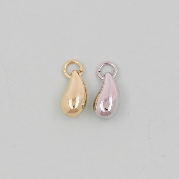 Gold Teardrop Charms,18K Gold Filled teardrop Pendant,teardrop Charm Bracelet Necklace for DIY Jewelry Making Supply