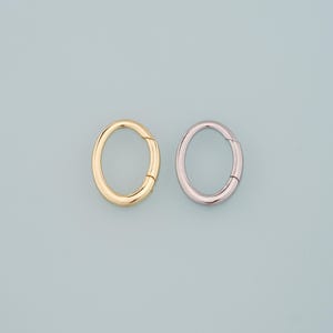 18K Gold Filled Oval Carabiner Clasp,Carabiner Lock Connector,Spring Push Gate for DIY Jewelry Finding Necklace Bracelet