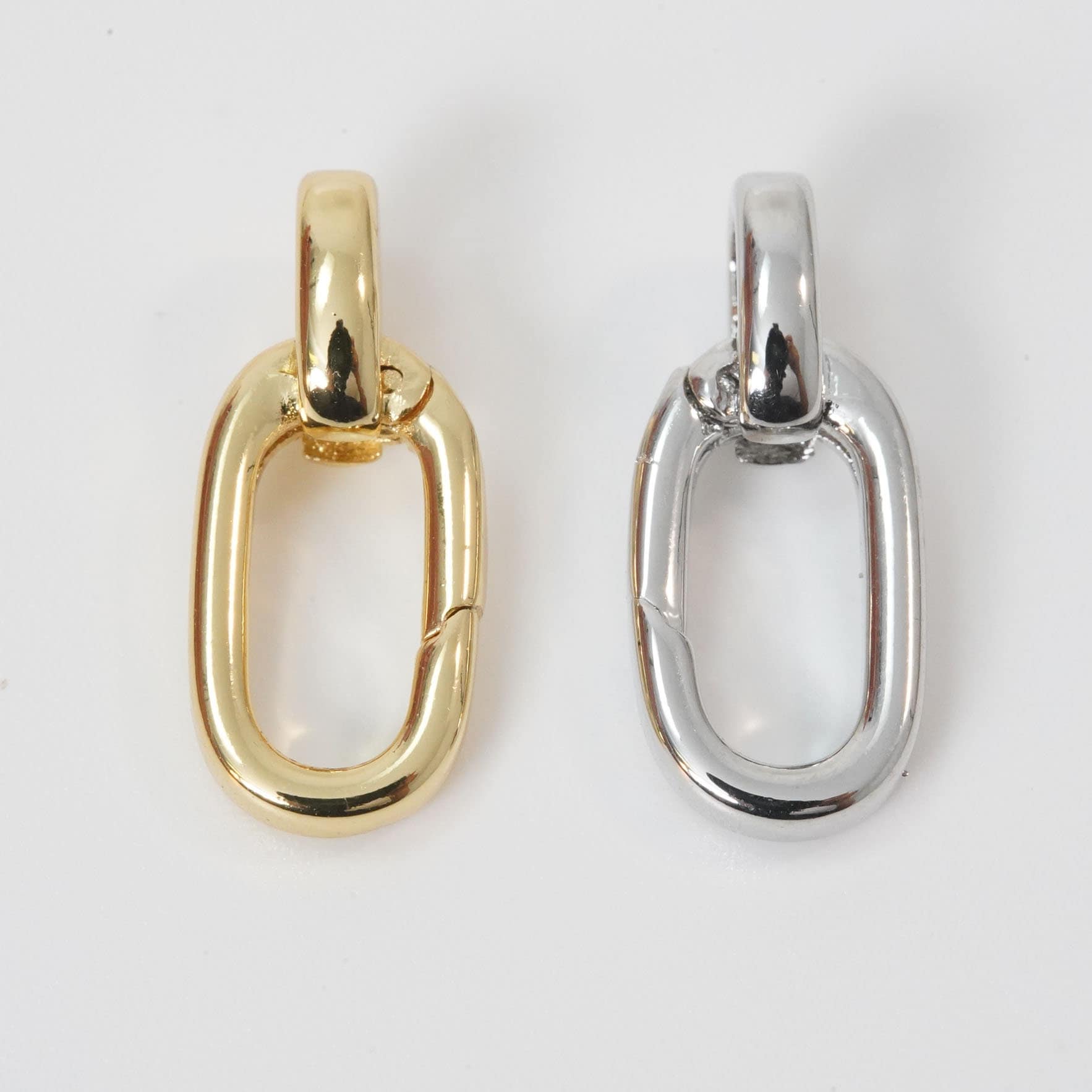 18 kt gold filled ovale karabijnsluiting, gesp, karabijnhaak druksluiting, spanschroef, voor doe-het-sieraden