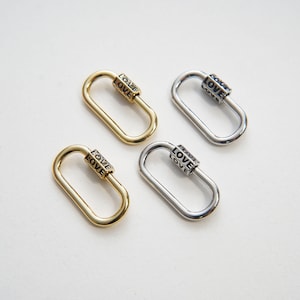 18K Gold Filled Oval Carabiner Clasp,Buckle Clasp,Carabiner Screw Clasp,Turnbuckle,for DIY Jewelry