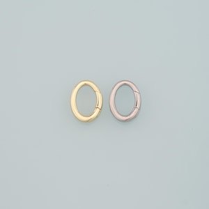 18K Gold Filled Oval Carabiner Clasp,Carabiner Lock Connector,Spring Push Gate for DIY Jewelry Finding Necklace Bracelet