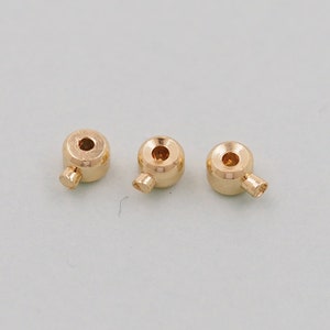 Gold Fixed positioning Beads Charms,18K Gold Filled buckle Clasps Beads Bracelet Necklace for DIY Jewelry Making Supply hole 1mm