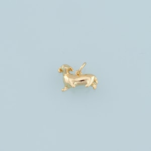 Gold Dog Charms,18K Gold Filled Dog Pendant,Cute Dog Charm Bracelet Necklace for DIY Jewelry Making Supply