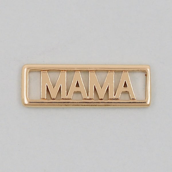 Gold Mama Charms,18K Gold Filled Mama Pendant,Mama Charm Bracelet Necklace for DIY Jewelry Making Supply