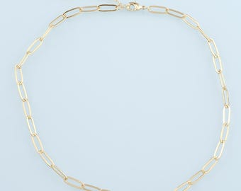 Gold Oval Chain,18K Gold Filled Oval for Necklace Bracelet DIY Jewelry Making Supply