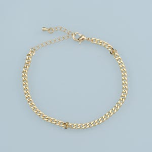 Catena regolabile in oro, bracciale ovale intrecciato riempito in oro 18 carati, braccialetti semilavorati, braccialetti per la creazione di gioielli