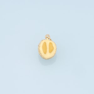 Gold Durian Charms,18K Gold Filled durian Pendant,Fruit Charm Bracelet Necklace for DIY Jewelry Making Supply