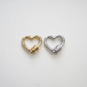 18K Gold Filled Heart Carabiner Clasp,Buckle Clasp,Carabiner Screw Clasp,Turnbuckle,for DIY Jewelry