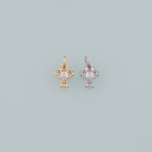 Dijes de langosta de oro, colgante de langosta relleno de oro de 18 quilates, pulsera con dije de océano con micropavé de circonita cúbica para hacer joyas DIY.