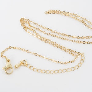 Gold Oval Chain,18K Gold Filled Oval for Necklace Bracelet DIY Jewelry Making Supply