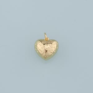 18K Gold Filled Heart Pendant,Heart Charm Bracelet Necklace for DIY Jewelry Making Supply