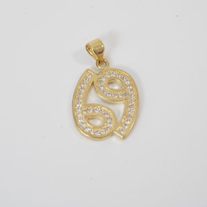 Gold Zahl 69 Charms, 18K Gold gefüllt Zahl Anhänger, 69 Charm Armband Halskette für DIY Schmuckherstellung machen