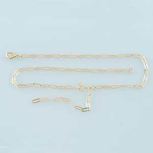 Catena a Y in oro, ovale riempita in oro 18 carati per la creazione di gioielli fai da te con collana e bracciale